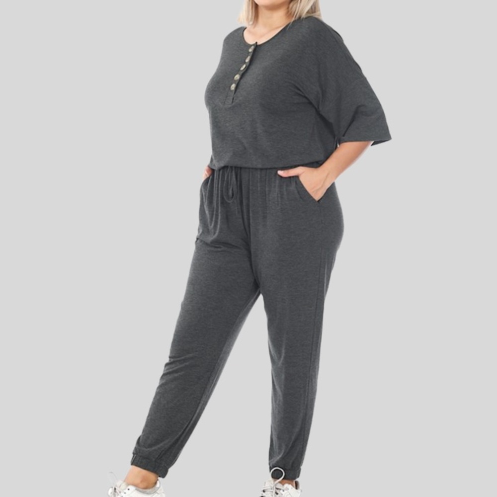 Half Sleeve Jumpsuit - Picture 2 of 2